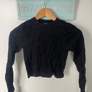 Dynamite Black Ribbed Top